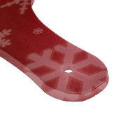 フェスティバルレッドフォイル雪片モノグラム名 カッティングボード (角)