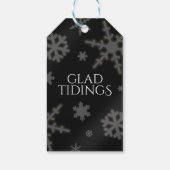 フェスティバルレッドフォイル雪片モノグラム名 ギフトタグ (裏面)