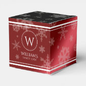 フェスティバルレッドフォイル雪片モノグラム名 フェイバーボックス (裏面サイド)