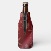 フェスティバルレッドフォイル雪片モノグラム名 ボトルクーラー (ボトル裏面)