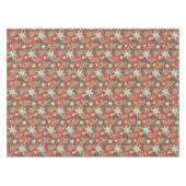 フェスティバルレッドフローラクリスマスパターン テーブルクロス (正面(横))