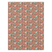 フェスティバルレッドフローラクリスマスパターン テーブルクロス (正面)