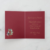 フェスティバルレッドフローラメリークリスマスカード サンキューカード (内部)