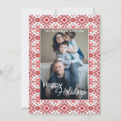 フェスティバルレッドブラッククラシックノルディックフェアアイルモチーフ シーズンカード (正面)