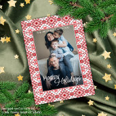 フェスティバルレッドブラッククラシックノルディックフェアアイルモチーフ シーズンカード