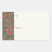 フェスティバルレッドベリーのクリスマスプレゼントラベル 長方形シール (正面)