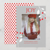 フェスティバルレッドベリークリスマスフォトカード シーズンカード (正面/裏面)