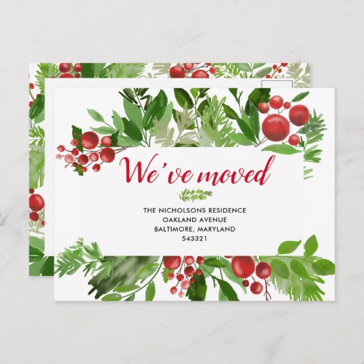 フェスティバルレッドベリーニューホーム|移動しました 案内ポストカード (正面/裏面)