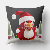 フェスティバルレッドペンギンインサンタハット クッション (裏面)