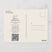 フェスティバルレッドホワイトとブルーパーティの招待状 ポストカード (裏面)