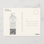 フェスティバルレッドホワイトとブルーパーティの招待状 ポストカード (裏面)