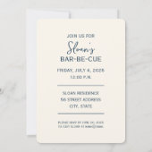 フェスティバルレッドホワイトとブルーパーティの招待状 招待状 (裏面)