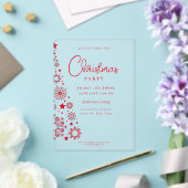 フェスティバルレッドホワイトクリスマスツリーパーティー アクリル招待状 (インサイチュ (ウェディング))