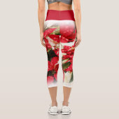 フェスティバルレッドホワイトフローラポインセチア カプリレギンス (裏面)