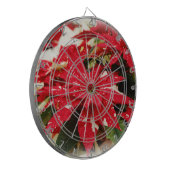 フェスティバルレッドホワイトフローラポインセチア ダーツボード (正面左)