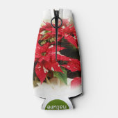 フェスティバルレッドホワイトフローラポインセチア ボトルクーラー (裏面)