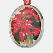 フェスティバルレッドホワイトフローラポイント メタルオーナメント (左)