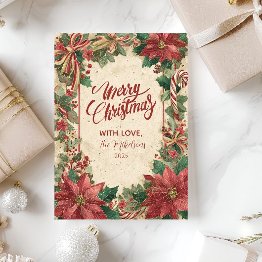 フェスティバルレッドボウクリスマス シーズンカード