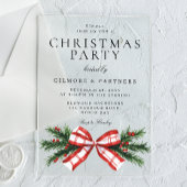 フェスティバルレッドボウ企業のクリスマスパーティー アクリル招待状