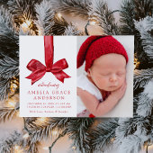 フェスティバルレッドボウ4フォトホリデー誕生 案内状