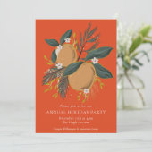 フェスティバルレッドボタニカルビジネスホリデーパーティー 招待状 (スタンド正面)