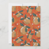 フェスティバルレッドボタニカルビジネスホリデーパーティー 招待状 (裏面)