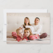 フェスティバルレッドポインセチアフローラクリスマスキッズフォト シーズンカード (裏面)