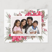 フェスティバルレッドポインセチアフローラ写真 シーズンポストカード (正面)