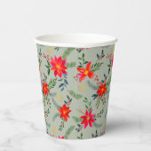 フェスティバルレッドポインセチアフローラ 紙コップ (右)
