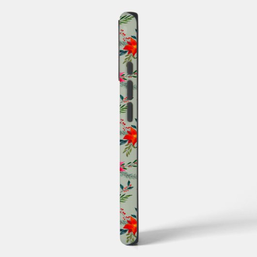 フェスティバルレッドポインセチアフローラ Case-Mate iPhoneケース (裏面 / 左)