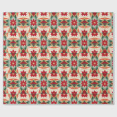 フェスティバルレッドポインセチア ラッピングペーパー (フラット)