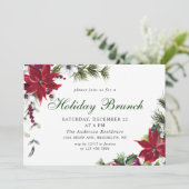 フェスティバルレッドポインセティアクリスマスホリデーブランチ 招待状 (スタンド正面)