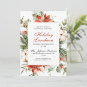 フェスティバルレッドポインセティアクリスマスホリデーランチョン 招待状 (スタンド正面)