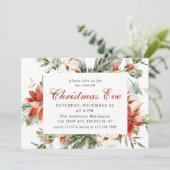 フェスティバルレッドポインセティアホリデークリスマスイブパーティー 招待状 (スタンド正面)