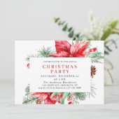 フェスティバルレッドポインセティアホリデークリスマスパーティー 招待状 (スタンド正面)