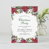 フェスティバルレッドポインセティアホリデークリスマスパーティー 招待状 (スタンド正面)