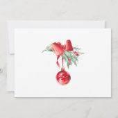 フェスティバルレッドポインセティアホリデークリスマスパーティー 招待状 (裏面)