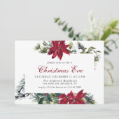 フェスティバルレッドポインセティアホリデークリスマスパーティー 招待状 (スタンド正面)