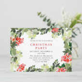 フェスティバルレッドポインセティアホリデークリスマスパーティー 招待状 (スタンド正面)
