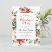 フェスティバルレッドポインセティアホリデークリスマスパーティー 招待状 (スタンド正面)