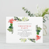 フェスティバルレッドポインセティアホリデークリスマスパーティー 招待状 (スタンド正面)