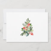 フェスティバルレッドポインセティアホリデークリスマスパーティー 招待状 (裏面)