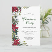 フェスティバルレッドポインセティアホリデークリスマスパーティー 招待状 (スタンド正面)