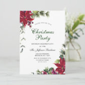 フェスティバルレッドポインセティアホリデークリスマスパーティーInv 招待状 (スタンド正面)