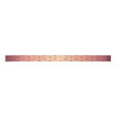 フェスティバルレッドメタリックスノーフレークパターンクリスマス サテンリボン (正面)