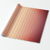 フェスティバルレッドメタリックスノーフレークパターンクリスマス ラッピングペーパー (アンロールド)