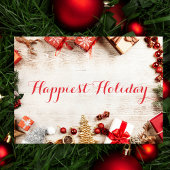 フェスティバルレッドメリークリスマスタイポグラフィ事業 サンキューカード