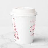 フェスティバルレッドメリークリスマスツリー 紙コップ (左)