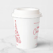 フェスティバルレッドメリークリスマスツリー 紙コップ (右)