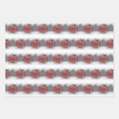 フェスティバルレッドメリークリスマスニューイヤー2023 ラッピングペーパーシート (正面)